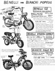 Benelli G2, Dynamo Compact and Bianchi Eagle