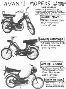 Avanti 2001 Mont, Autopower, Kobra (made by Mont, India)