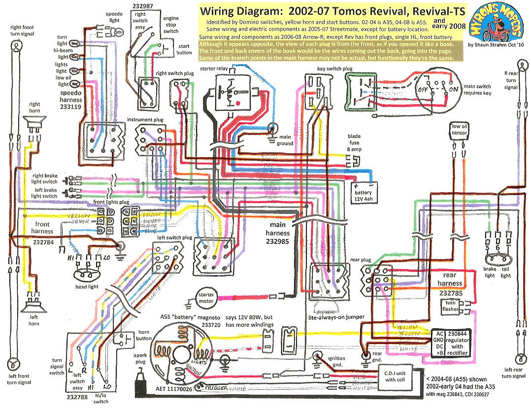 Tomos Wiring Diagrams  U00ab Myrons Mopeds