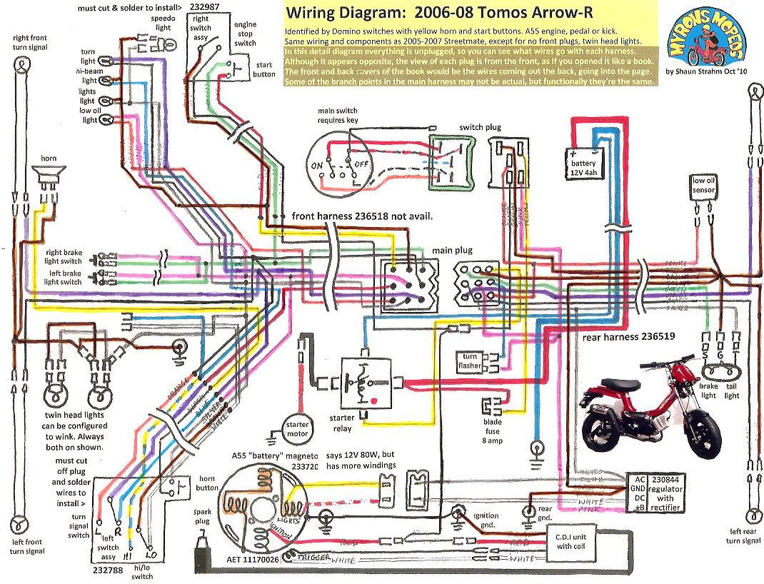 Tomos Wiring Diagrams  U00ab Myrons Mopeds