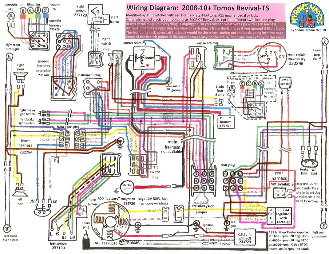 Tomos Wiring Diagrams  U00ab Myrons Mopeds