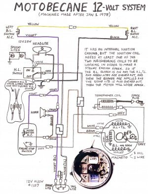 Motobecane 12V 1978-80 3 coil mag