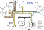 Tomos A3 Bullet 1976-86 3-wire mag, ext. ign. gnd.