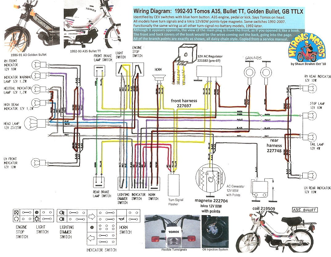 New Tomos Electrical « Myrons Mopeds tao 125 wiring diagram 