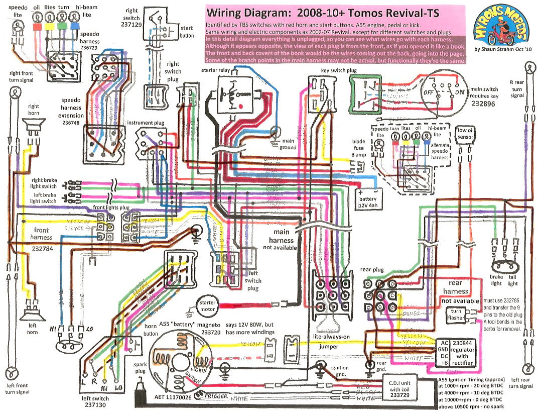New Tomos Electrical « Myrons Mopeds yzf r1 wire diagram 