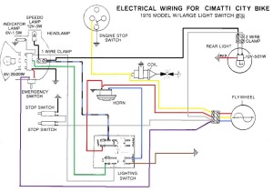 Cimatti City Bike Wiring for model with large console light switch