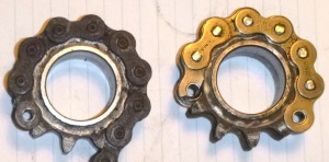 Motobecane front sprockets without rubbers.