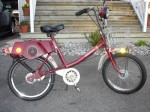 1978 AMF All Pro Model 120 ? red w/lite grey fenders 20 mph, 1.0 hp, 72 lbs