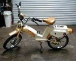 1980 Roadmaster XL Model 125 ? (25mph) white/wheat/gold fenders 0.83 gal tank, no speedo gold Peterson headlight normal rear lift lever