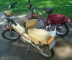 1980 Roadmaster XL Model 130 (25mph) white w/gold fenders 0.83 gallon gas tank engine lift lever on bars Peterson bullet HL gold