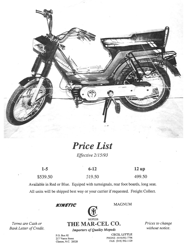 Kinetic Mopeds Myrons Mopeds