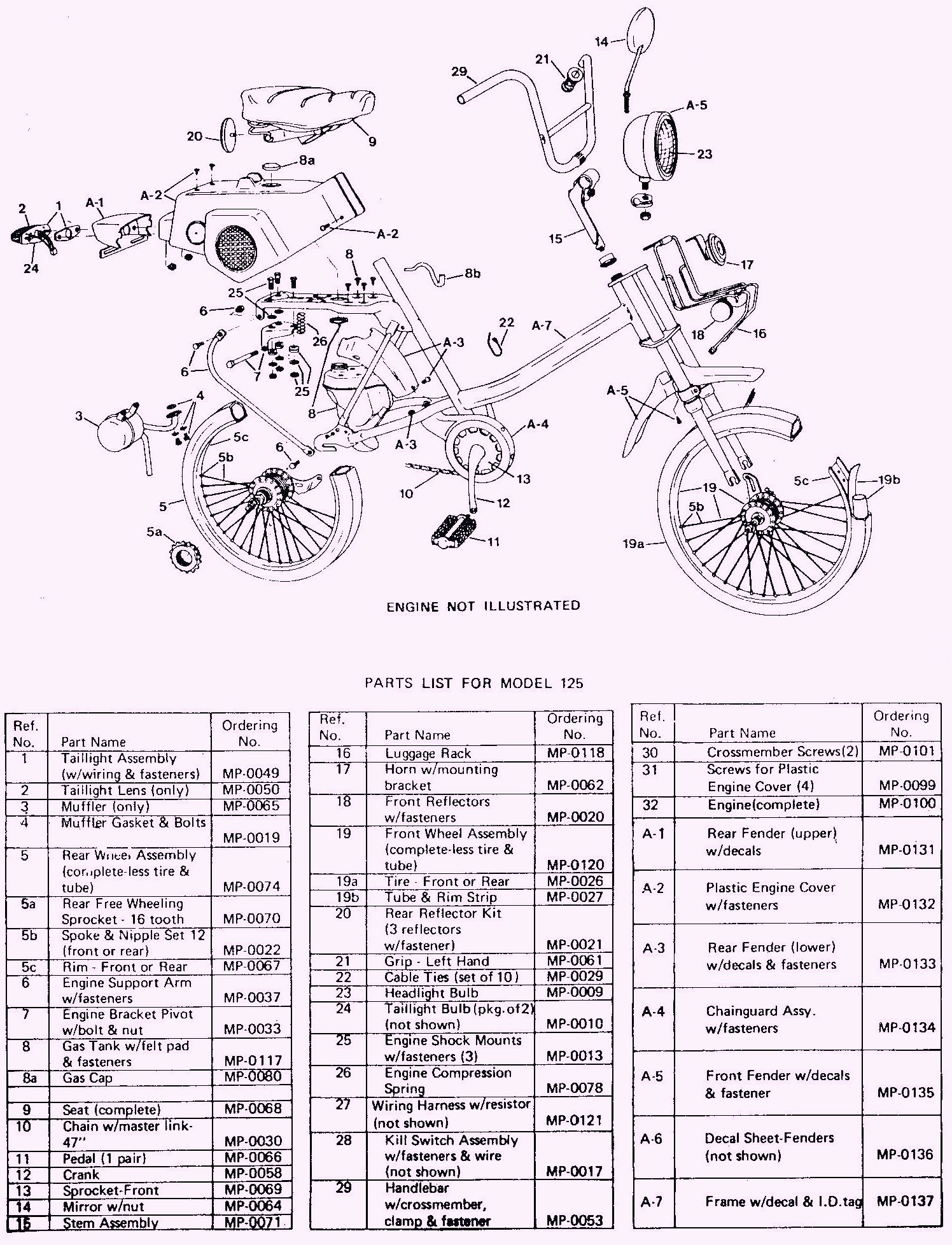 AMF Mopeds « Myrons Mopeds honda dio moped wiring diagrams 