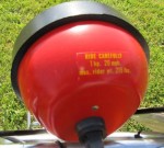 AMF 110/115 head light says "Ride Carefully" "1 hp 20 mph" "max rider wt. 215 lbs"