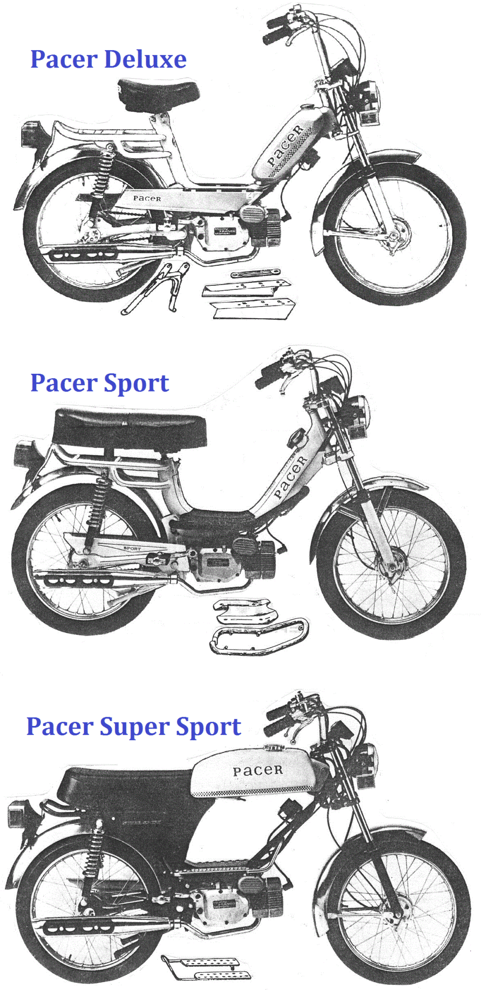 Pacer Parts « Myrons Mopeds
