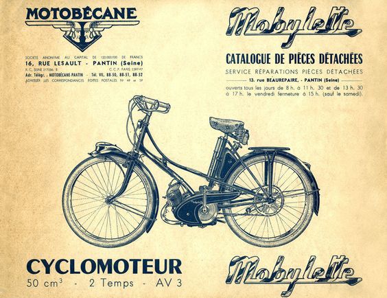 Mobylette Bleue 49cc 1959 - Die-cast model - IXO BIXJ000007