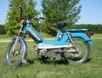 1976 Peugeot 103 LVS blue with white trim