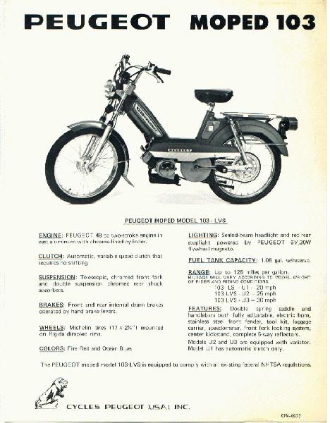 1978 Peugeot 103 — Dewey's Mopeds