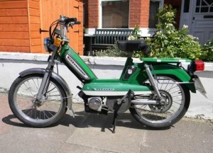 1979 Peugeot 103 LVS green with white trim