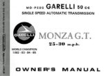 Monza GT owners manual