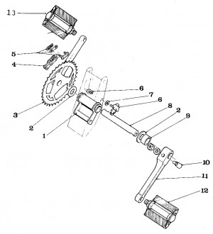 Solex Parts Figure 11 Pedal Assembly