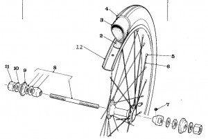 Solex Parts 14 Front Wheel