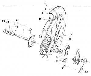 Solex Parts 15 Rear Wheel