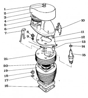 Solex Parts Figure 4 Air Filter and Cylinder