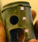 17mm upper (12 pin) Derbi Variant pre-'87