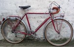 This 1954 Mercier has 23" rims, 650B tires.