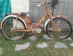This 1955 Lambretta moped has 22" rims, 26x2.125 bicycle tires