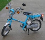 This 1981 Honda NC50 Express has 14" rims. Tires say "2.25 - 14"