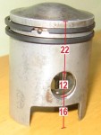 22mm upper, 12 pin, Minarelli V1