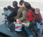 9 People on 1 Motorcycle