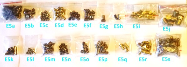 E5 a,b,c,d,e,f,g,h,i,j,k,l,m,n,o,p,q,r,s Cable Ends for Soldering