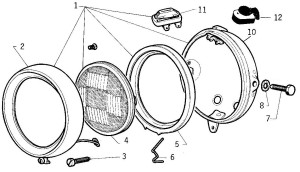 Luxor Headlight for Motobecane