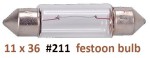 festoon bulb 11 x 36 #211