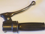 Domino "70s chrome" sliding-block throttle/brk control grey DA2-V (with throttle spring)