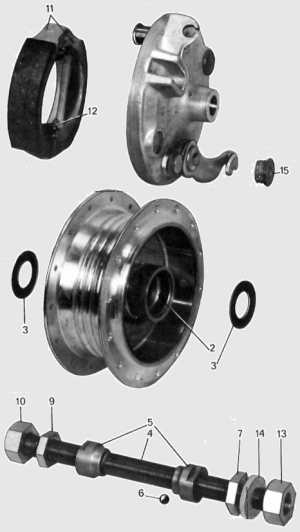 Peugeot 103 front hub