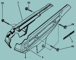 Puch Maxi side covers exploded view