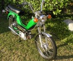 late 1978 Indian AMI50 green with spoke wheels color stripes removed