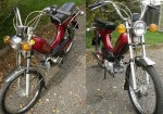 1979 Indian AMI50 burgundy w/spoke wheels Indian gold script on tank