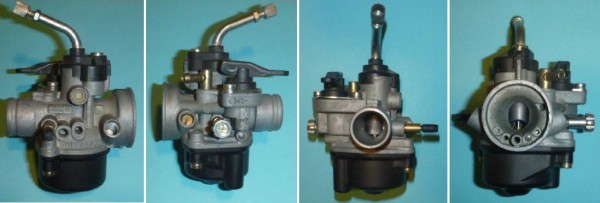 Dellorto PHVA14 Tomos A55 carburetor four views