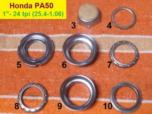 Honda PA50 set, 1"-24 thread, 30.0 cups