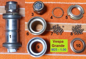 Vespa Grande set, 25- 1.0 thread, 33.0 cups