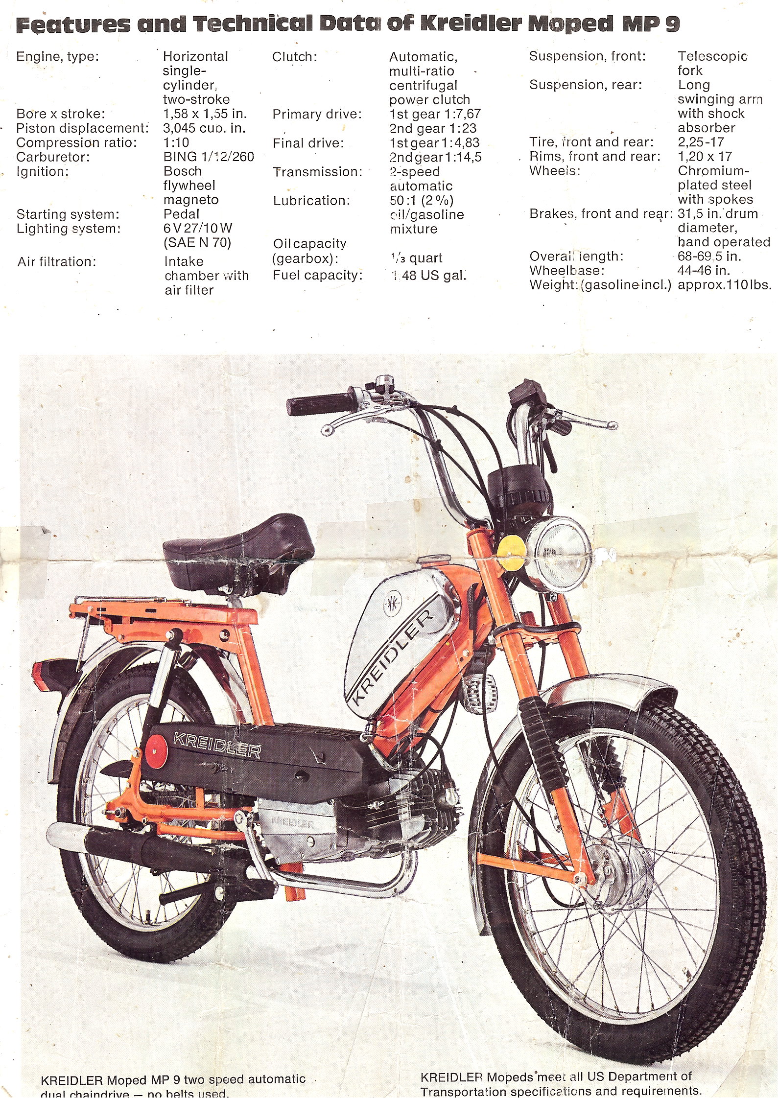 Kreidler Florett Mustang 50 Mokick 1980-1982