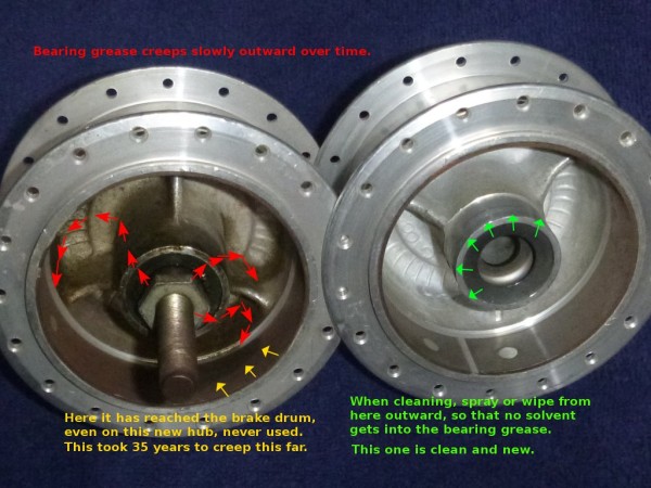 moped brake service oil cleaning