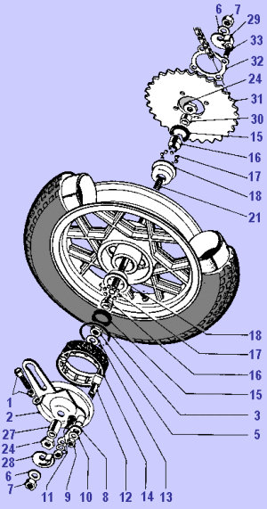 1-chain Rear 90mm Mag Parts