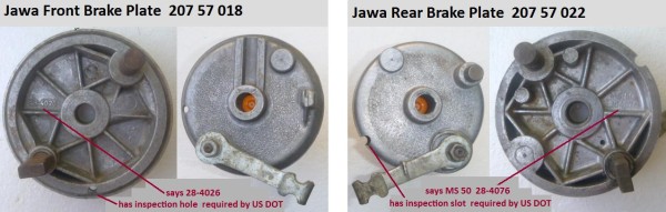 Jawa Brake Plates