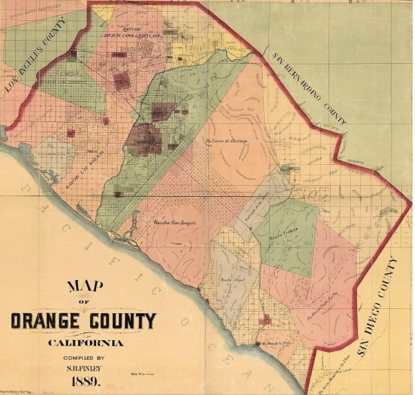1889 (The First) Map of Orange County