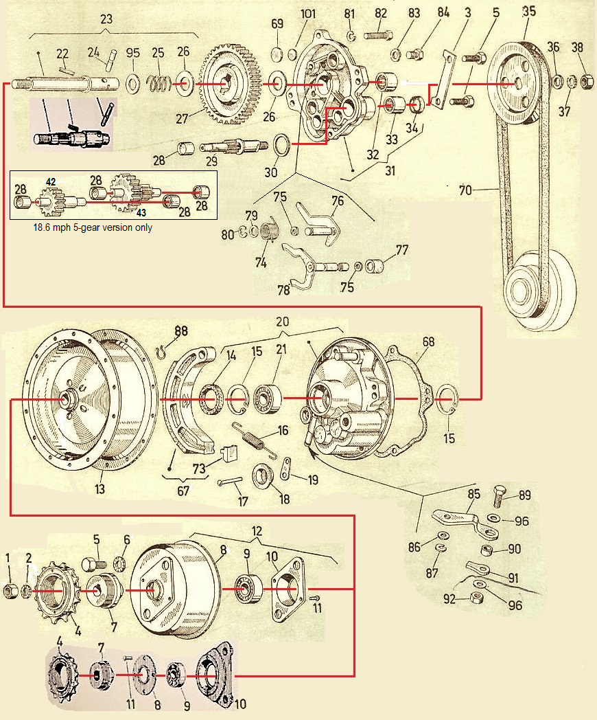 Variomatik Courroie Trapézoïdale disque PIAGGIO 125-150ccm leader moteur Gilera Piaggio/VESP 